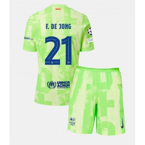 Barcelona Frenkie de Jong #21 Rezervni Dres za Dječji 2024-25 Kratak Rukavima (+ kratke hlače)